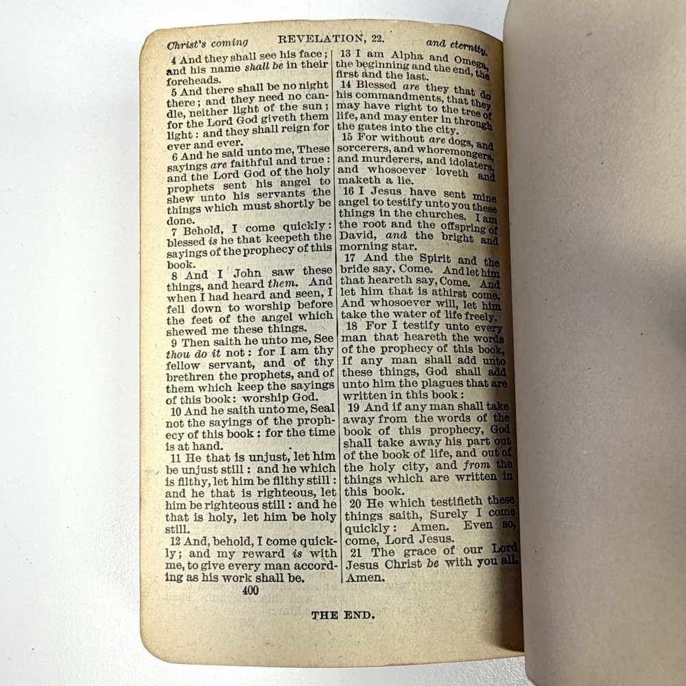 Antique 1903 New Testament Pocket Bible Agate 32mo American Bible Society - Picture 7 of 13